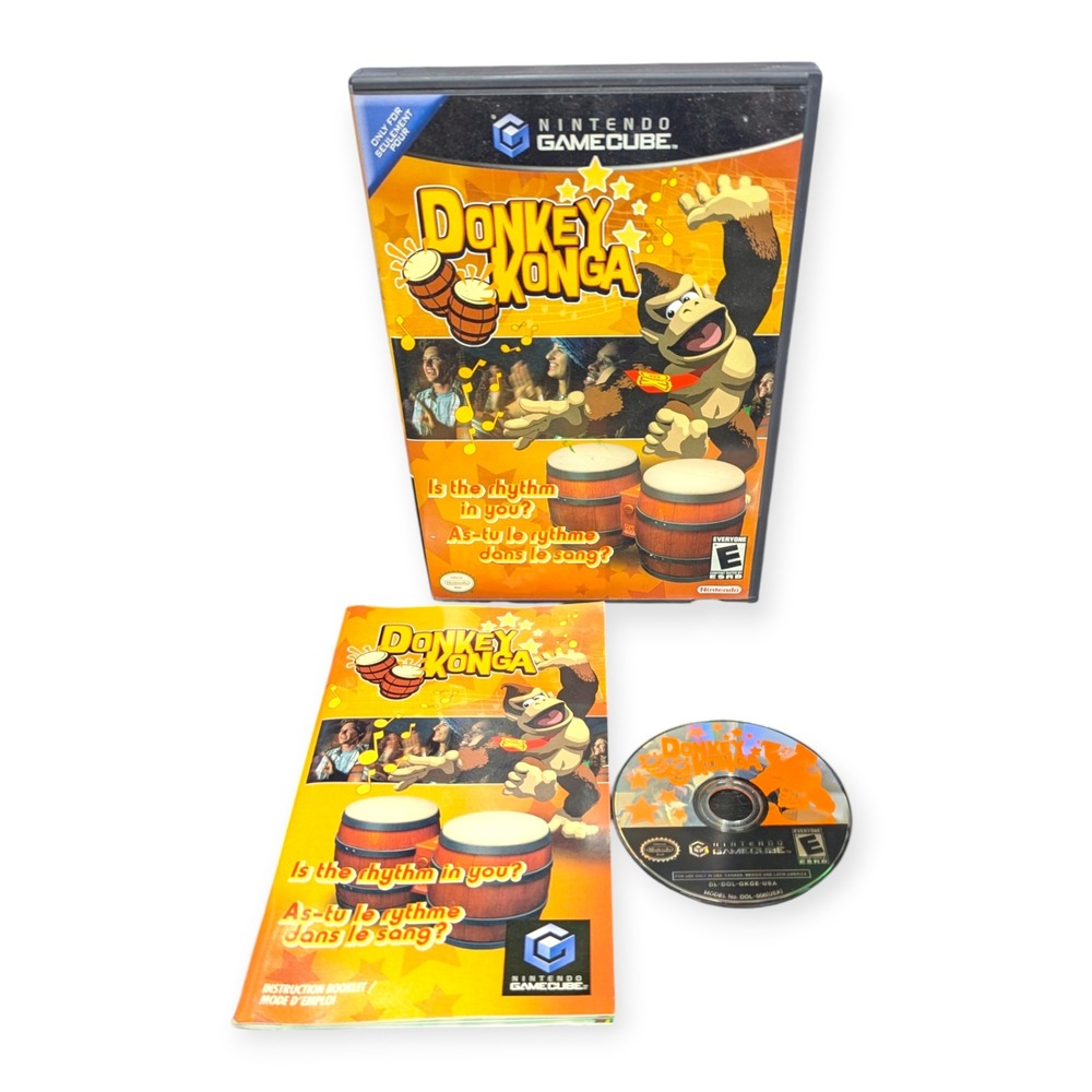 Donkey Konga Nintendo GameCube CIB Complete with Manual 2004